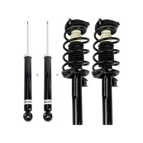 Front and Rear Shock Strut and Coil Spring Kit 4 Piece - Compatible with 2017 - 2018 Volkswagen Tiguan Limited