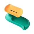 thumbnail image 2 of Nkmbld Soap Dish Holder Household Double-layer Rotatable Soap Bathroom Detachable Soap Box Punching Sticking Standing, Green, 2 of 7