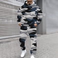 thumbnail image 5 of Hearthz Mens Sweatsuits 2 Piece Set Camouflage Fleece Jogging Tracksuits Set Winter Mens Sweatsuits Sets, 5 of 6