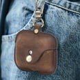 thumbnail image 6 of Hiram Airpods Pro Leather Case, AirPods Pro Wireless Charging Case With Metal Hook (Coffee), 6 of 7