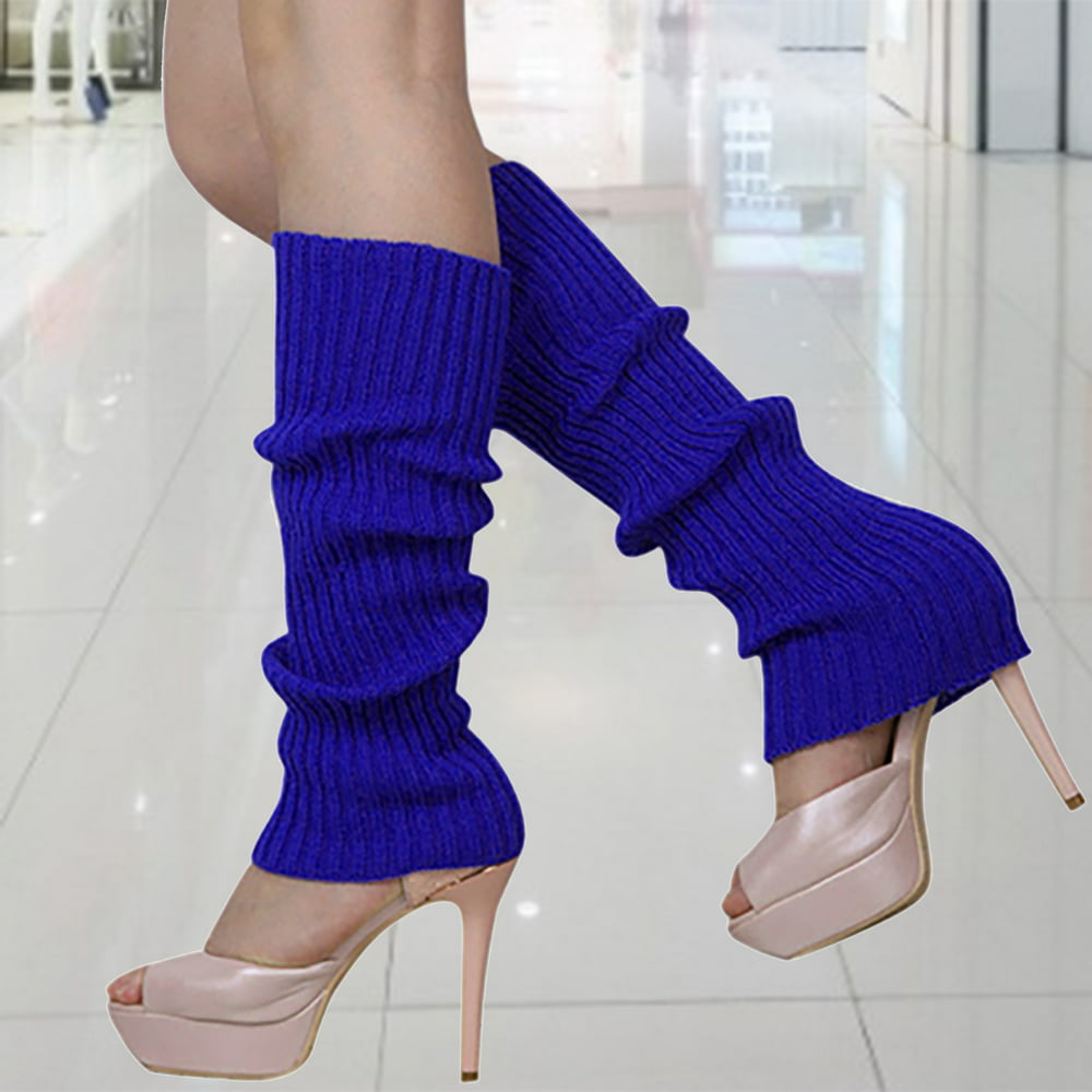 Besufy Women Leg Warmers Solid Candy Knit Winter Leg Warmers Loose