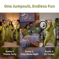 thumbnail image 5 of Silly Onesie Funny Big Mouth Monster Onesie Polar Fleece Hooded One Piece Pajamas Soft Plush Loungewear, No Shoes Included, 5 of 8
