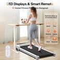 thumbnail image 2 of FYC Walking Treadmill with Incline, 2.5HP Low Noise Walking Pad Jogging Running Machine with Remote Control, LED Display and Bluetooth, Under Desk Treadmill for Home Office, White, 2 of 7