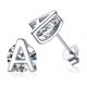 thumbnail image 1 of Pendientes de botón PROSTEEL de Plata esterlina para mujer letra A circonita cúbica, 1 of 8