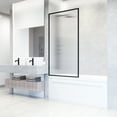thumbnail image 5 of VIGO Meridian 34 in. W x 62 in. H Framed Fixed Tub Screen Door in Matte Black with 3/8 in. (10mm) Fluted Glass, 5 of 10