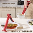 thumbnail image 5 of Anti-scald Bowl Clamp 3-in-1 Heat-Resistant Kitchen Tongs with Built-in Jar Opener Multi-angle Hot Plate Gripper Tongs(Pink), 5 of 8