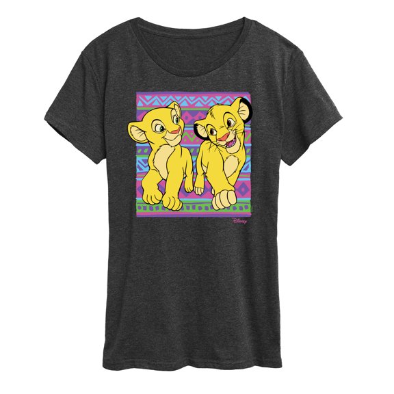 Disney - The Lion King - Simba Nala Pattern - Women's Short Sleeve Graphic T-Shirt