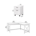 thumbnail image 4 of Pemberly Row Modern 60W L Shaped Desk with 2 Drawer File Cabinet, 4 of 9