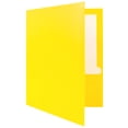 thumbnail image 4 of JAM Paper Laminated Two Pocket Glossy Folders, Yellow, Bulk 100/Box, 4 of 5