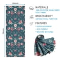 thumbnail image 2 of Pioneer Flower Floral Print Pattern Hot Yoga Mat Towel Non Slip for Hot Yoga - Quick-Drying Yoga Mat Cover with 4 Corner Pockets with Travel Bag - Hot Yoga Towel Non Slip 70"x26", 2 of 6