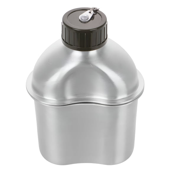 TELOLY Travel Canteen Water Bottle Aluminum Kettle for Camping Silver