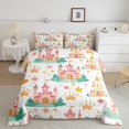 thumbnail image 1 of Erosebridal Pink Castle Bedding Comforter Set, Fairy Tale Down Comforter, Princess Crown Reversible Comforters & Duvets, Lightweight Room Decor, 2 Pieces, 1 of 8