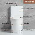 thumbnail image 4 of One -Piece Elongated Toilet, ADA 16.73” High Toilet, Powerful Single Flush, Toilet with Comfort Height Toilet Seat, White, 4 of 8