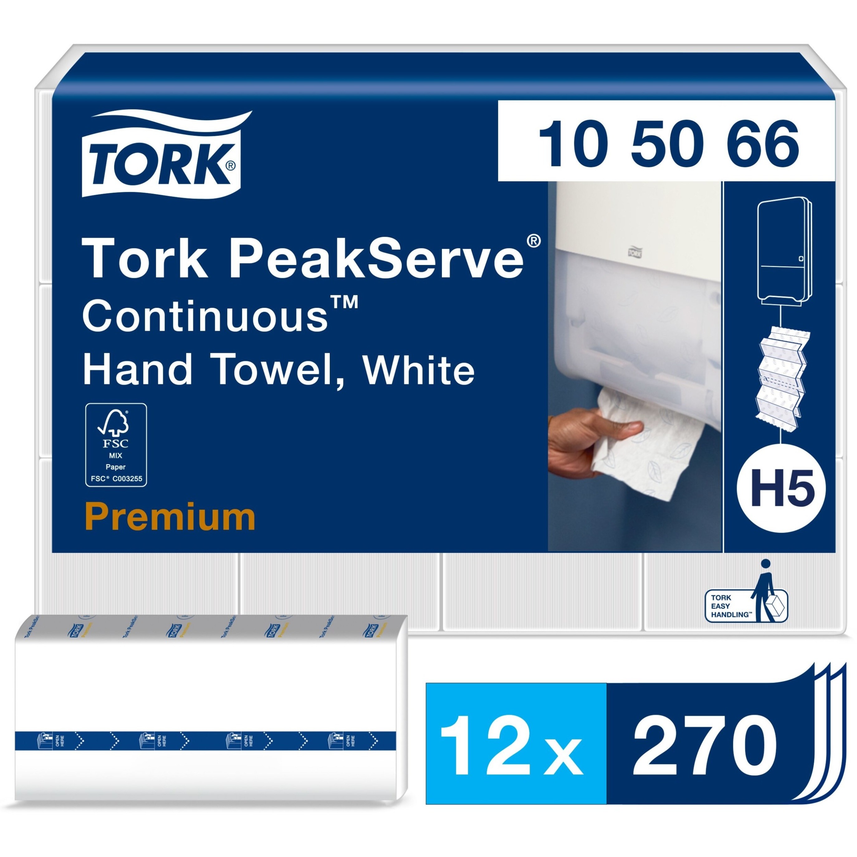 Tork PeakServe® Continuous™ Paper Hand Towels White H5