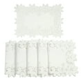 thumbnail image 5 of Placemats Set of 6 for Dining Table, White Table Linen, 14x20 inches Rectangle - The Deandra Collection - Home Decor, 5 of 8