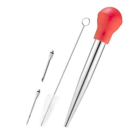 

Turkey Baster Meat Set of 4 Pieces Contains Cleaning Brush and Meat for Grilling