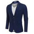thumbnail image 3 of COOFANDY Men' Casual Blazer Sport Coats Lightweight Big and Tall Suit Jackets Two Button Linen Business Blazer, 3 of 6