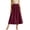Wine, variant on Summer Women's A line Mini Skirt Solid Color Casual High Waist Loose Side Pockets for Ordinary Daily Wear