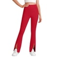 thumbnail image 4 of Pantalones largos para niños, pantalones largos, pantalones acampanados para niños, pantalones de punto acanalado para niñas, pantalones elegantes y cómodos con varios colores, pantalones de poliéster, 4 of 5