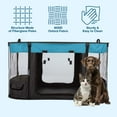 thumbnail image 2 of PETMAKER 43x34x23in Dog Playpen with Mesh Windows and Zippered Doors (Blue), 2 of 8