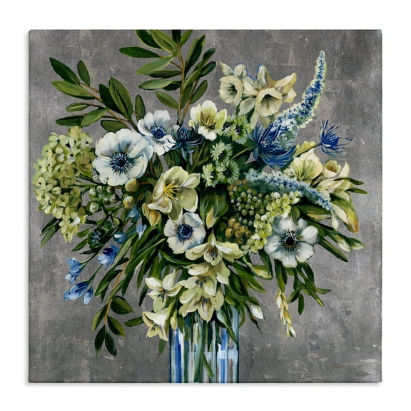 Stupell Industries Traditional Bouquet of Flowers Plants & Flowers Painting Wrapped Canvas Art Print Wall Art, 17 x 17