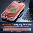 thumbnail image 5 of Compatible with iPhone 12 Pro Max Case, [10 FT Military Grade Drop Protection] [3 in 1 Heavy Duty] Anti-Slip Shockproof Full Body Protective Frosted Phone Case for iPhone 12 Pro Max - Pink/Mint, 5 of 13