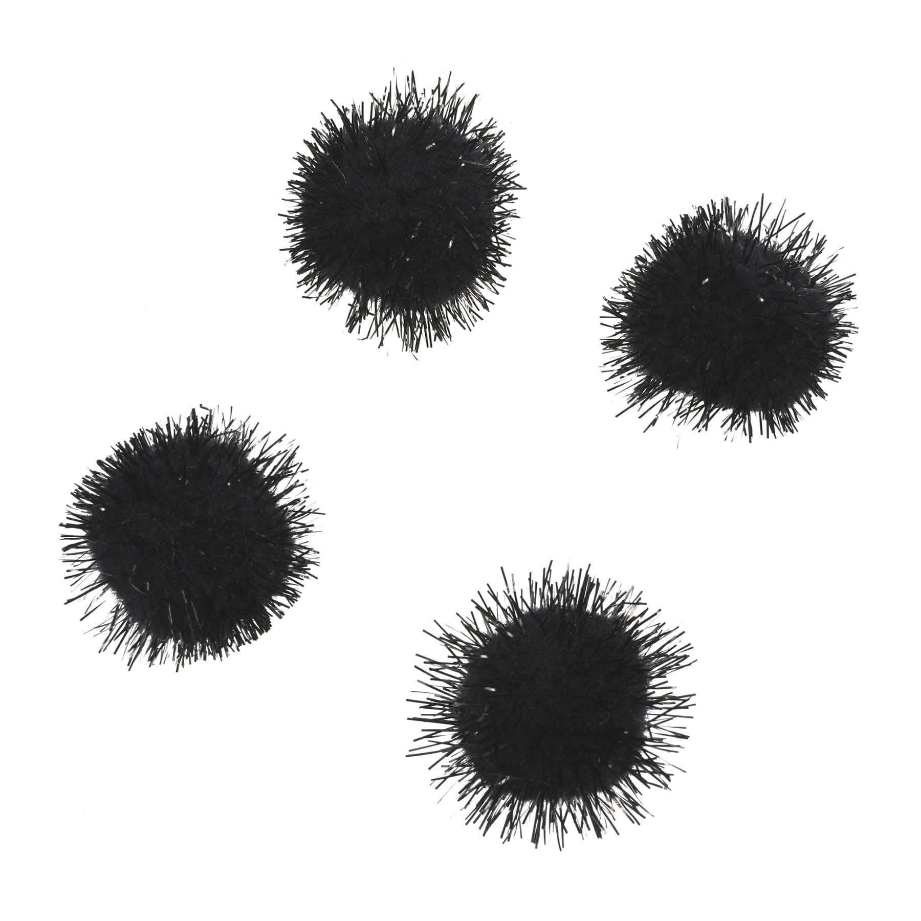 24 Packs: 15 ct. (360 total) 3/4" Black Sparkle Pom Poms by Creatology™