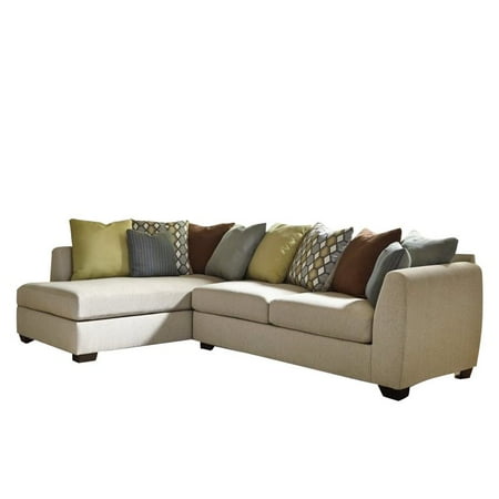 Ashley Casheral 2 Piece Left Fabric Corner Chaise Sectional In Linen Ashley Casheral 2 Piece Left Fabric Corner Chaise Sectional In Linen