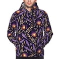 thumbnail image 2 of Bingfone Lavender Flowers Men's Drawstring Hoodie Long Sleeve Pocket Sweatshirts-Large, 2 of 6