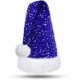 thumbnail image 2 of KONVINIT Sequin Santa hat Christmas Hat for Adult Luxury Plush Xmas Hat with a Pompom for Men and Women, 2 of 4