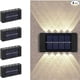thumbnail image 2 of Lámpara Solar de pared para exteriores, luces solares impermeables con lente convexa hacia arriba y hacia abajo, iluminación para jardín, calle, paisaje, balcón, exterior, Dec, 2 of 4