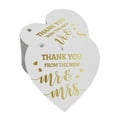 thumbnail image 1 of Inkdotpot 100 Pack Thank You From The New Wedding Favor Paper Tag Craft Real Gold Foil Hang Tag, 1 of 6
