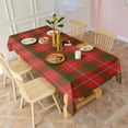 thumbnail image 3 of Red Green Checkerboard Checkered Pattern Rectangle Tablecloth 60"x102",Waterproof Polyester Rectangle Table Cloth, Wipeable Spillproof Polyester Tablecloth for Dining, Camping, Indoor and Outdoor, 3 of 6