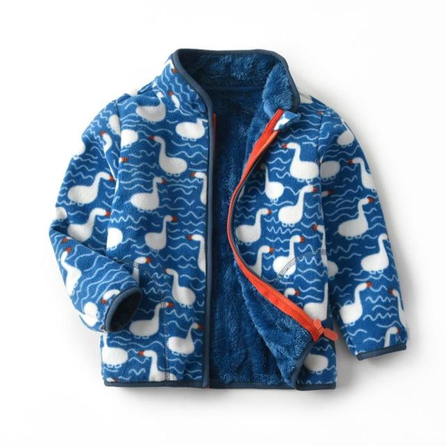 AAMILIFE Boys Polar Fleece Warm Coat Zip-up Lightweight Long Sleeve Jacket