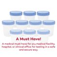 thumbnail image 6 of Dealmed Specimen Container with Screw on Leak Resistant Lid | Non-Sterile Single Use Cup | 4 oz. (Pack of 10), 6 of 7