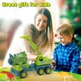thumbnail image 4 of Dinosaur Trucks Cars Toys for Boys Toddlers Kids and Dinosaur Truck Vehicles Car Toys Gifts for 1 2 3 4 5 Year Old Boys Toddlers Kids Push  Go Play Vehicles Cranes Excavators Car Toys, 4 of 6