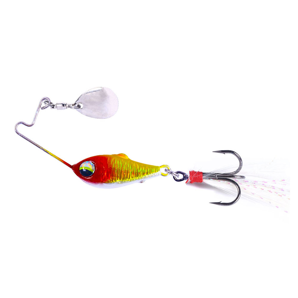 HENGJIA Spinnerbait Fishing Lures, 6pcs Composite Blade Spinner Baits, Metal Hard Baits Freshwater for Bass Walleye,2.36in/0.53oz