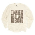 thumbnail image 6 of Thankful Grateful Blessed Block Distressed - Women's Garment Dyed Long Sleeve Graphic T-Shirt, 6 of 10