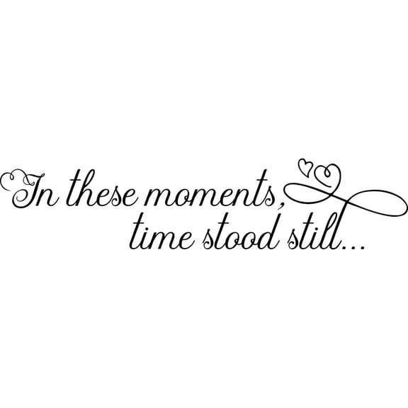QTH in These Moments Time Stood Still Wall Sticker Inspirational Wall Decal Motivational Office Decor Quote Wall Art Vinyl Wall Decal Living Room Bed Room School Classroom Words and Saying