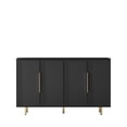 thumbnail image 6 of Tcbosik Sideboard Buffet Cabinet with Storage, 57" Kitchen Storage Cabinet with Adjustable Shelves & 4 Doors, Credenza Cupboard, Console Table for Hallway Entryway Living Room Dining Room, Black, 6 of 10