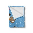 thumbnail image 2 of Happy New Year Soft Flannel Fleece Blanket, Cartoon Typography with a Smiling Horse Mascot Character Winter Season Theme, Cozy Plush for Indoor and Outdoor Use, 70" x 90", Multicolor, by Ambesonne, 2 of 5