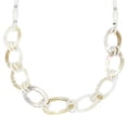 thumbnail image 4 of Beach Chic Linked Mother of Pearl Shell Ovals and Crystal Bead Necklace, 4 of 6