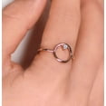 thumbnail image 2 of vylahjewellery Modern 10K Rose Gold Open Circle Solitaire Wedding Ring Minimalist Wedding Anniversary Ring Handmade Moissanite Diamond Jewelery, 2 of 5