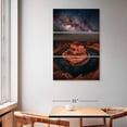 thumbnail image 2 of Elephant Stock Horseshoe Bend Milky Way Wall Art - Vertical Multi Panel Canvas - Living Room Wall Decor - Astronomy & Space Multi Panel - Brown And Blue Decor - 42" x 65", 2 of 8