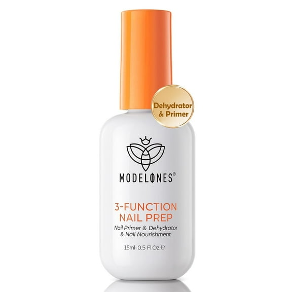 Modelones Nail Dehydrator and Primer, 3-in-One HEMA-Free Nourishing Prep for Acrylic & Gel Nails, Supports Growth