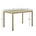 thumbnail image 3 of Weston Home Declan 48" Rectangle Faux Marble Dining Table, Gold/White, 3 of 7