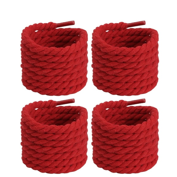 Solid Color Round Thickened Shoe Laces 120cm Length For Sneakers 2 Pairs Twisted Braided Shoe Strings Replacement