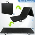thumbnail image 4 of ZenSports 6'x2' Tri-Fold Gymnastics Exercise Mat Floding Floor Yoga Mat 2' Thick Black, 4 of 9