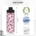 thumbnail image 3 of Pofeuu Lilies Flowers Print 18oz Sports Insulated Kettle Stainless Steel Vacuum Water Bottle Leakproof Sport Flask, 3 of 7
