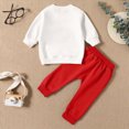 thumbnail image 6 of TOWED22 2pcs Toddler Baby Girl Boy Fall Winter Clothes Print Long Sleeve Sweatshirt Tops Casual Pants Set Little Kids Outfits Clothing(Watermelon Red,2-3 Y), 6 of 8